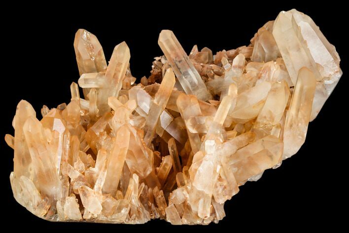 Tangerine Quartz Crystal Cluster - Madagascar #107080